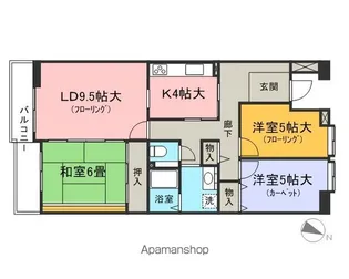 入間駅前プラザ8号棟【6階】の間取り