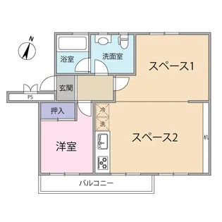 片倉台団地【5階】の間取り