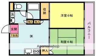 市川マンション【1階】の間取り