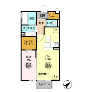 メルヴェーユ【1階】の間取り