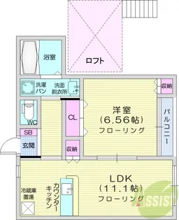 オリゾンG弐番館【1階】の間取り