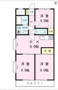 川辺マンション【3階】の間取り