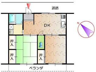 フラットアゼリア【2階】の間取り