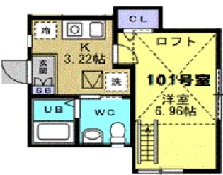 メゾン ド ルル【2階】の間取り