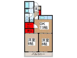 フリーデンハイム立野際【4階】の間取り