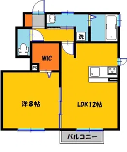 プレシュアモールB【1階】の間取り