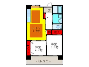 OPH北千里駅前5号棟【12階】の間取り