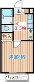 アズーリハウス石名坂【1階】の間取り