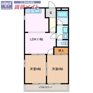 ブラウンヒルズ【1階】の間取り