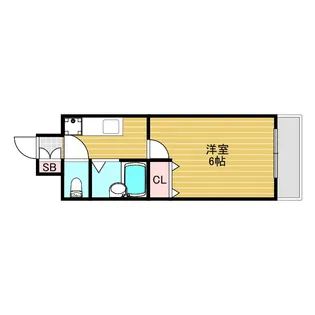 ローズコーポ西中島【5階】の間取り