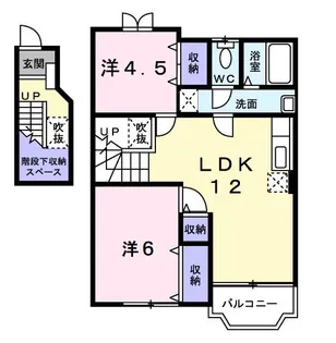 クレストール・テラダイ【2階】の間取り