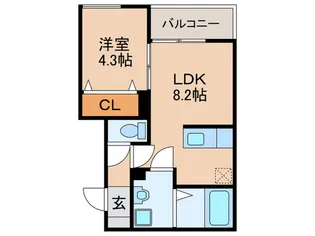 Crecia中原東【1階】の間取り