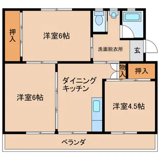 ビレッジハウス伊万里3号棟【5階】の間取り