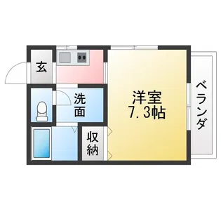 ピースタウン恒川2号館【2階】の間取り