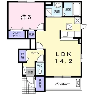 エスパスドゥレーヴ A【1階】の間取り