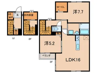 アレスハイム武庫之荘B棟【3階】の間取り