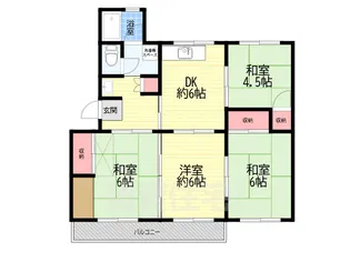 清和台住宅団地15号棟【2階】の間取り
