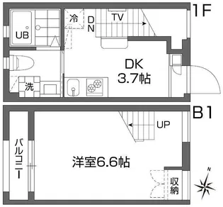 グランアセット西新宿【1階】の間取り