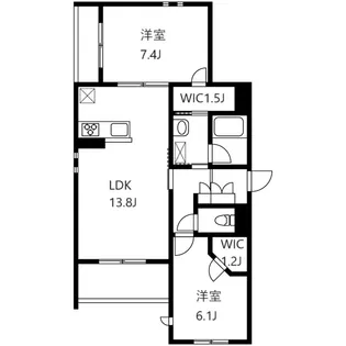 オリーノ武蔵小杉【3階】の間取り