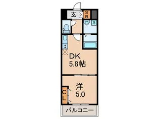 ファーストエフレシア立花II【5階】の間取り