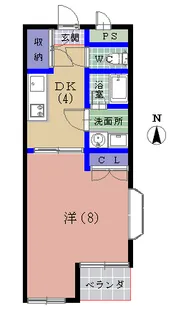 サンライズ米松【3階】の間取り