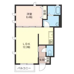 ディアコート鵠沼【1階】の間取り