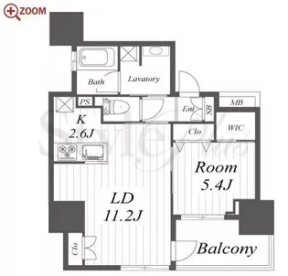 オープンレジデンシア名古屋栄【10階】の間取り