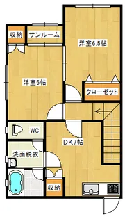 TKエスアールB【2階】の間取り