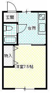 コーポ荒川【1階】の間取り