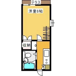 コーポ山内第2【1階】の間取り