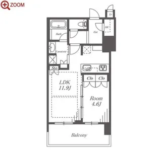 タワー・ザ・ファースト名古屋伏見【5階】の間取り