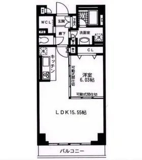A-PLACE田町イースト【10階】の間取り