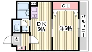ファーストイン夢前川駅前【4階】の間取り