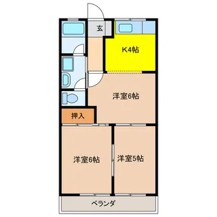 岐阜県大垣市長松町【アパート】の間取り