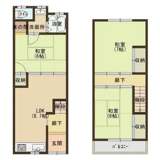 大阪府守口市藤田町4【一戸建】の間取り