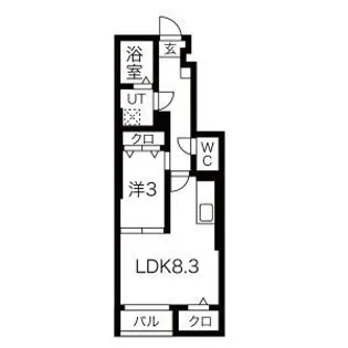wave garden(ウェーブ・ガーデン)【1階】の間取り
