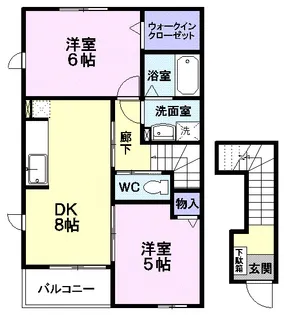 チェリーミルC【2階】の間取り