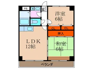 グランド-ル桂川畔【3階】の間取り