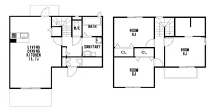 愛知県岡崎市井田町字3【一戸建】の間取り