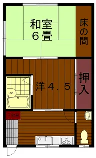 しの田アパート【2階】の間取り