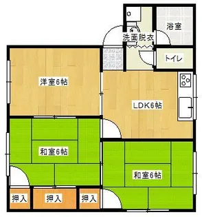 御帳場グリーンハイツA【1階】の間取り