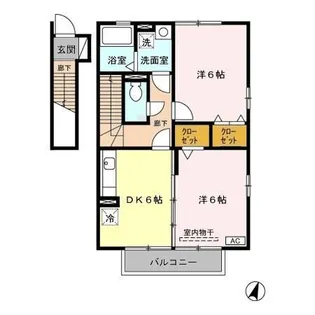 ワイズガーデン ABC【2階】の間取り