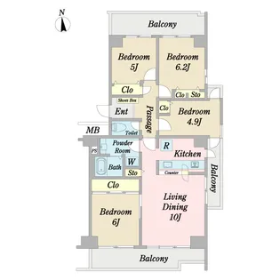 シーアイハイツ和光J棟【8階】の間取り