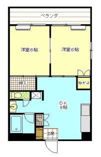西川コーポ【9階】の間取り