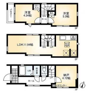埼玉県さいたま市浦和区針ヶ谷4【一戸建】の間取り