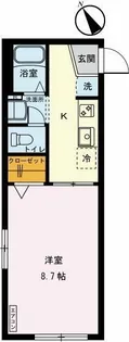 1Kの間取り画像