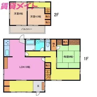 三重県津市半田【一戸建】の間取り