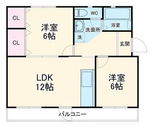 高津団地5-23【1階】の間取り