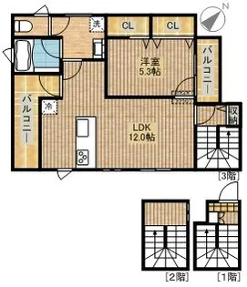 La・Jour(ラ・ジュール)【3階】の間取り