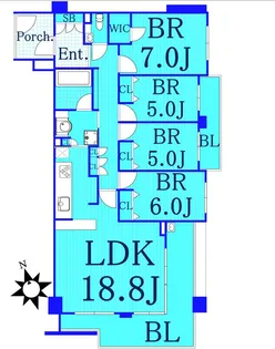 コートヒルズ横濱山手【3階】の間取り